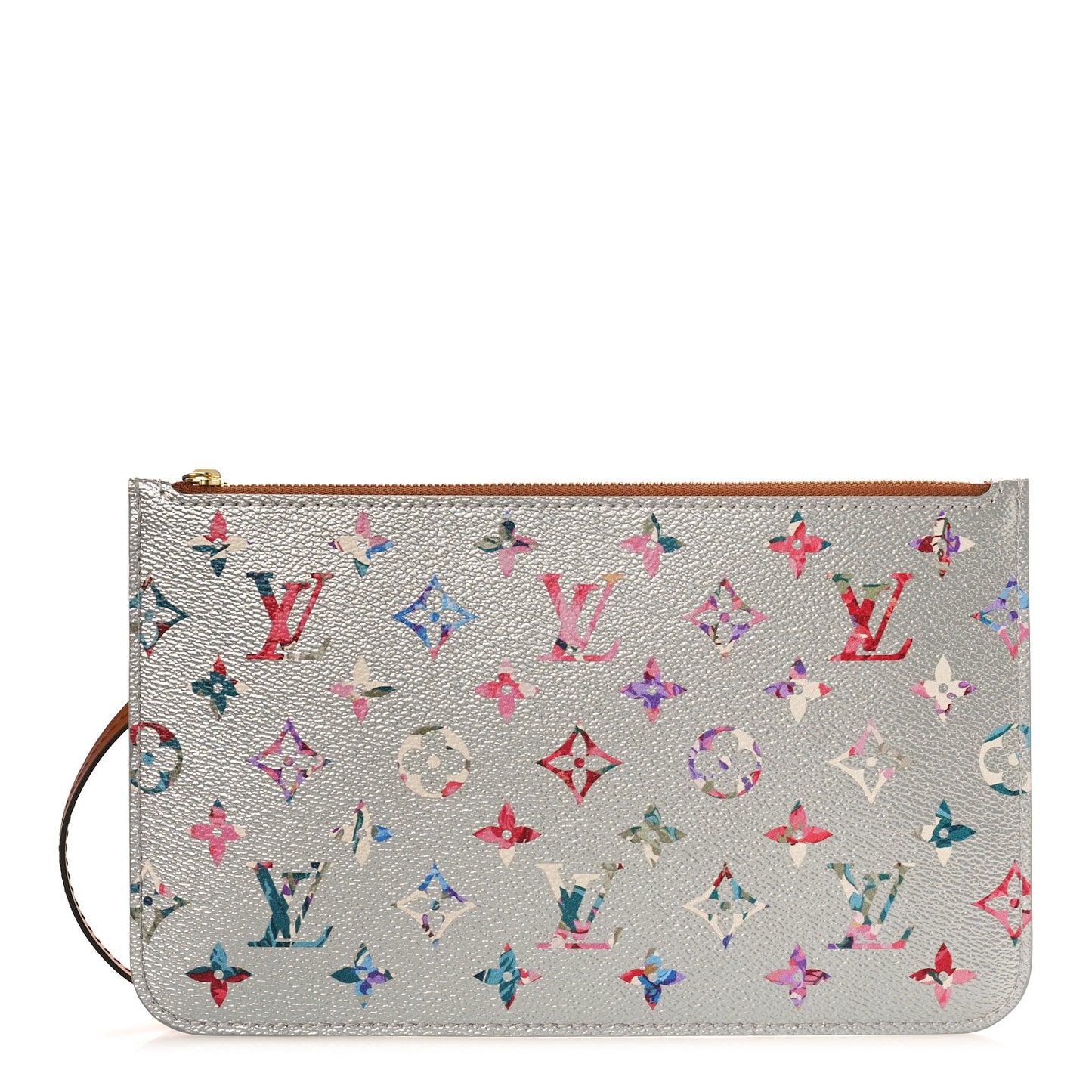 Metallic Monogram LV Garden Neverfull MM GM Pochette Silver