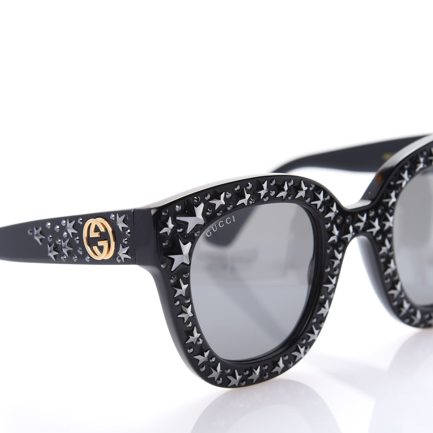 Acetate Stars Cat Eye Sunglasses GG0116S Black