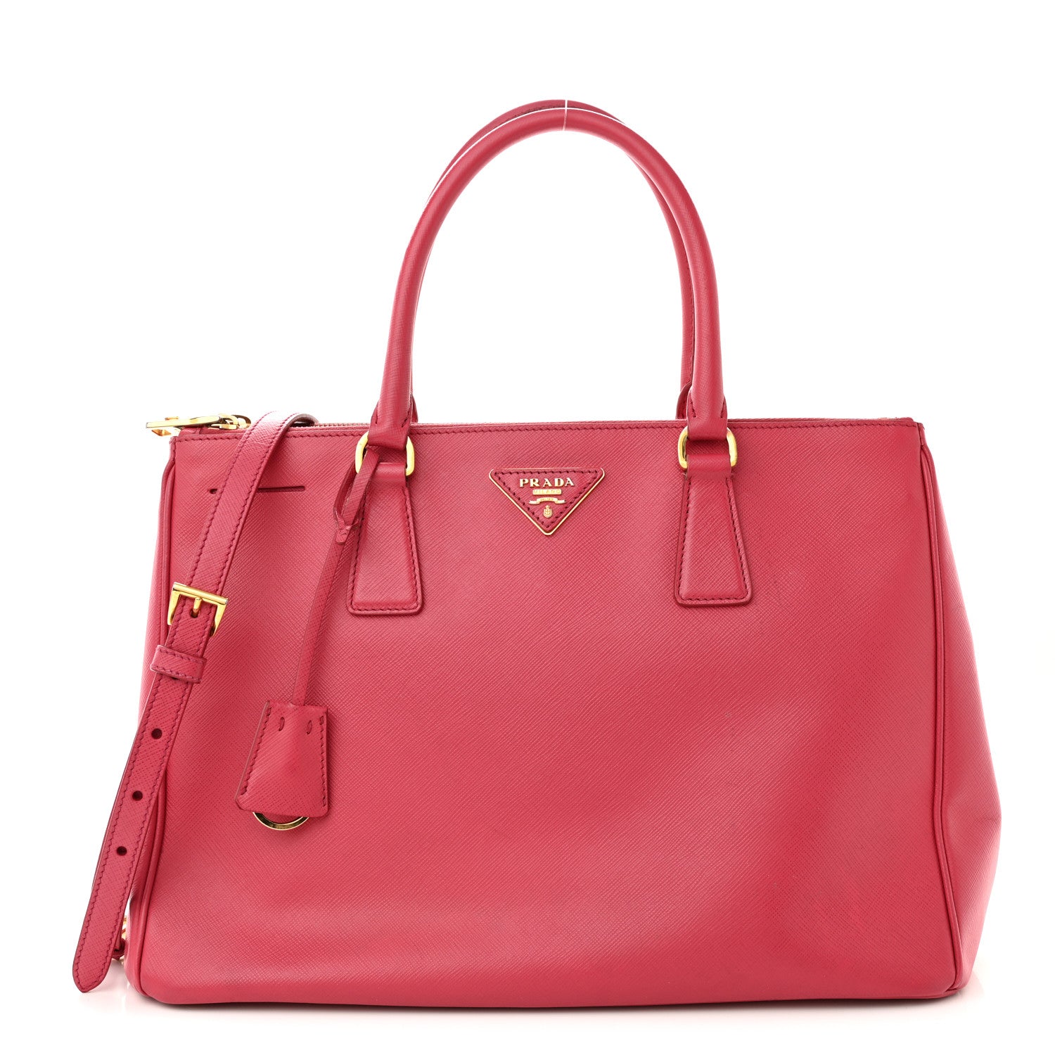 Prada Saffiano Medium Galleria Double Zip Tote Peonia 1 of 15