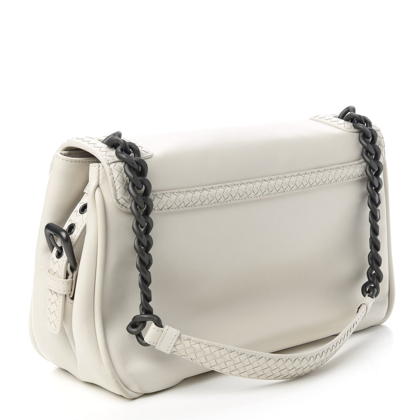 Intrecciato Rialto Shoulder Bag White