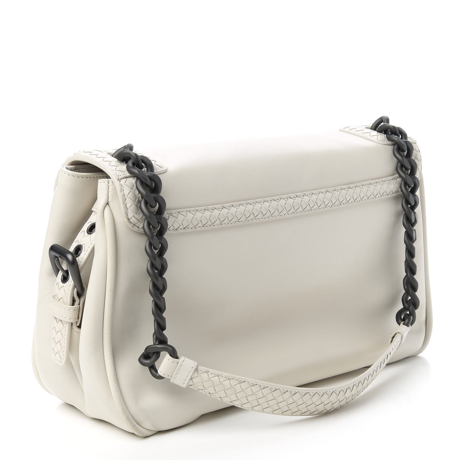 Bottega Veneta Intrecciato Rialto Shoulder Bag White 3 of 10