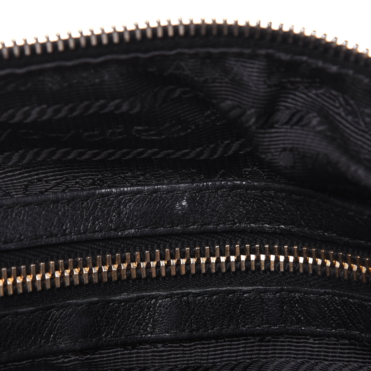 Prada Nylon Tessuto Soft Calfskin Small Shopping Satchel Black 9 of 34