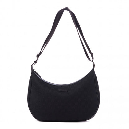 Gucci Monogram Medium Half Moon Hobo Black 1 of 8