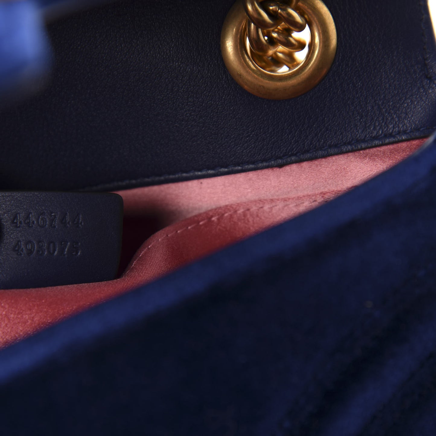 Velvet Matelasse Mini GG Marmont Shoulder Bag Cobalt Blue