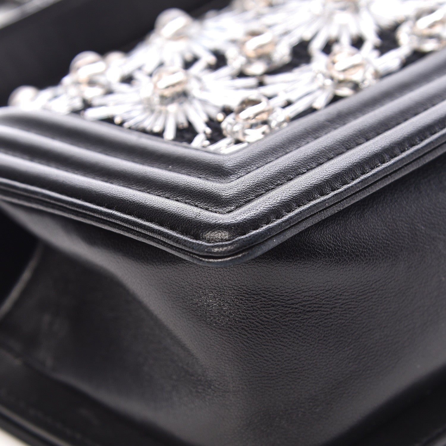 Chanel Lambskin Satin LED Metal Small Boy Flap Black 16 of 18