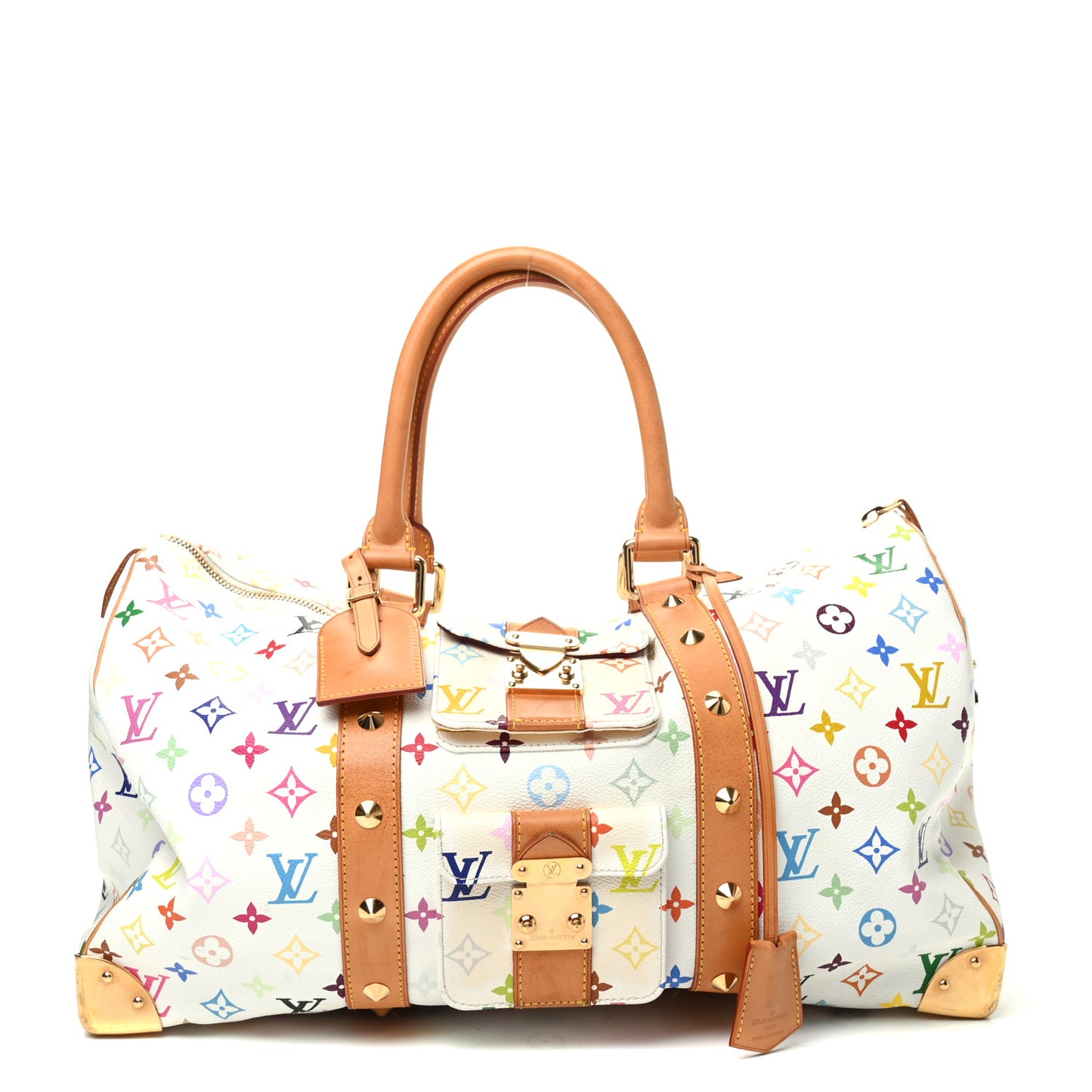 Monogram Multicolor Keepall 45 White