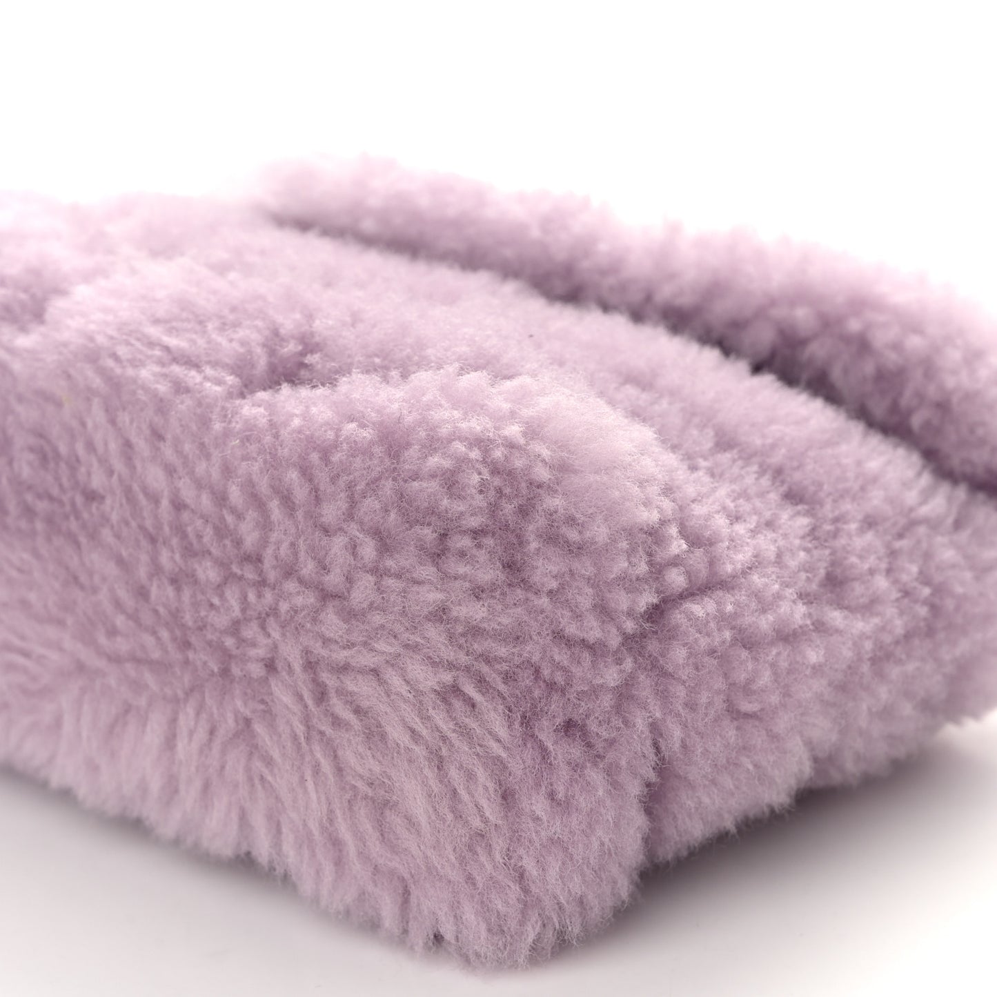 Shearling Quilted Monogram Loulou Puffer Pouch Clutch Lilac