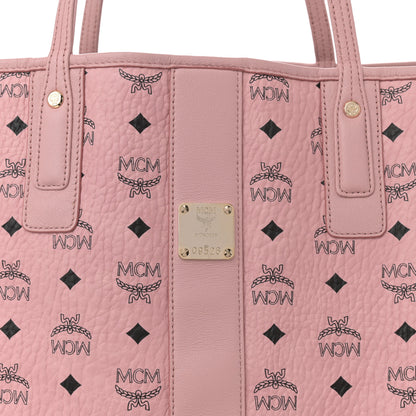 MCM Visetos Large Liz Reversible Shopper Tote Soft Pink 10 of 18