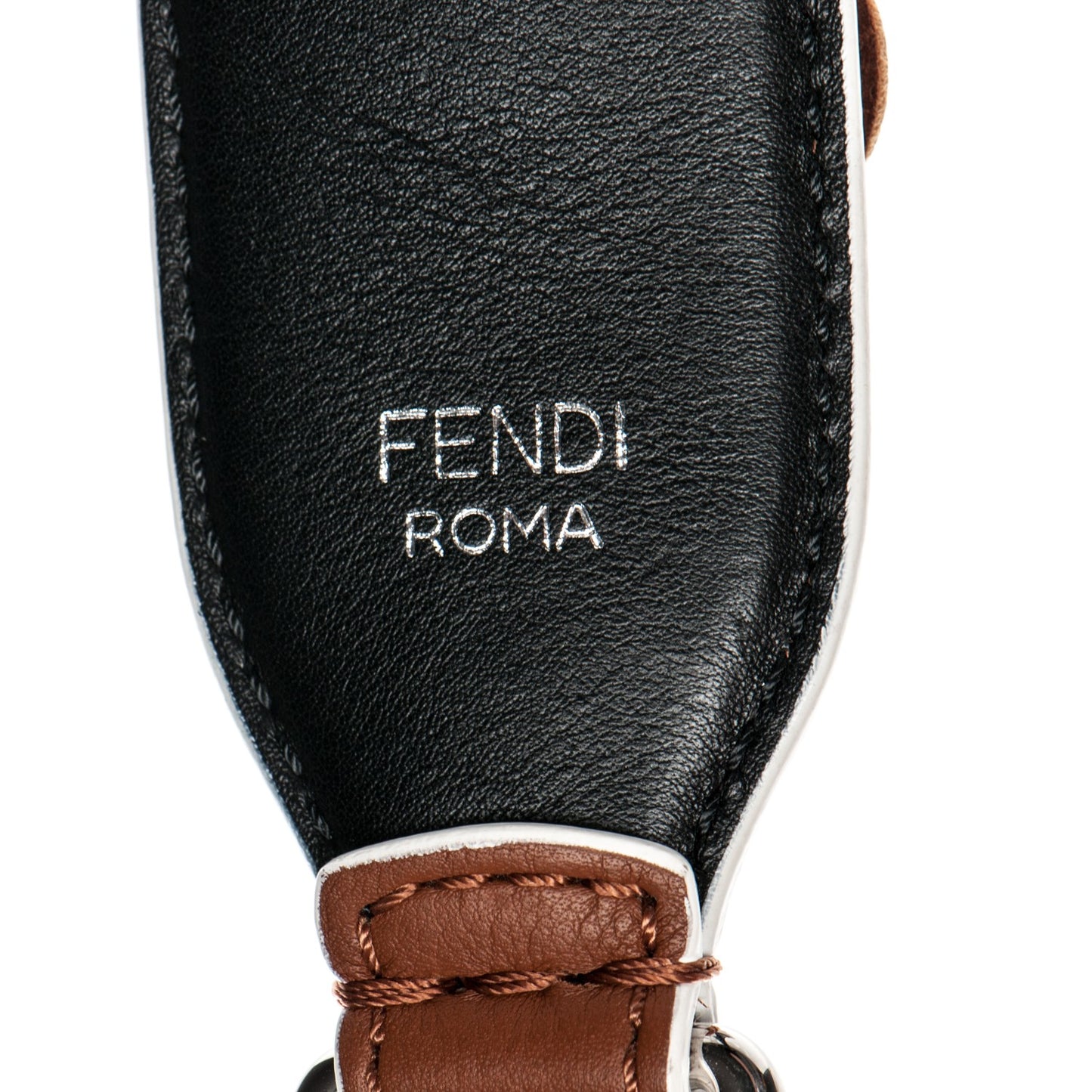 Calfskin Elaphe Flowerland Studded Strap You Brown Multicolor
