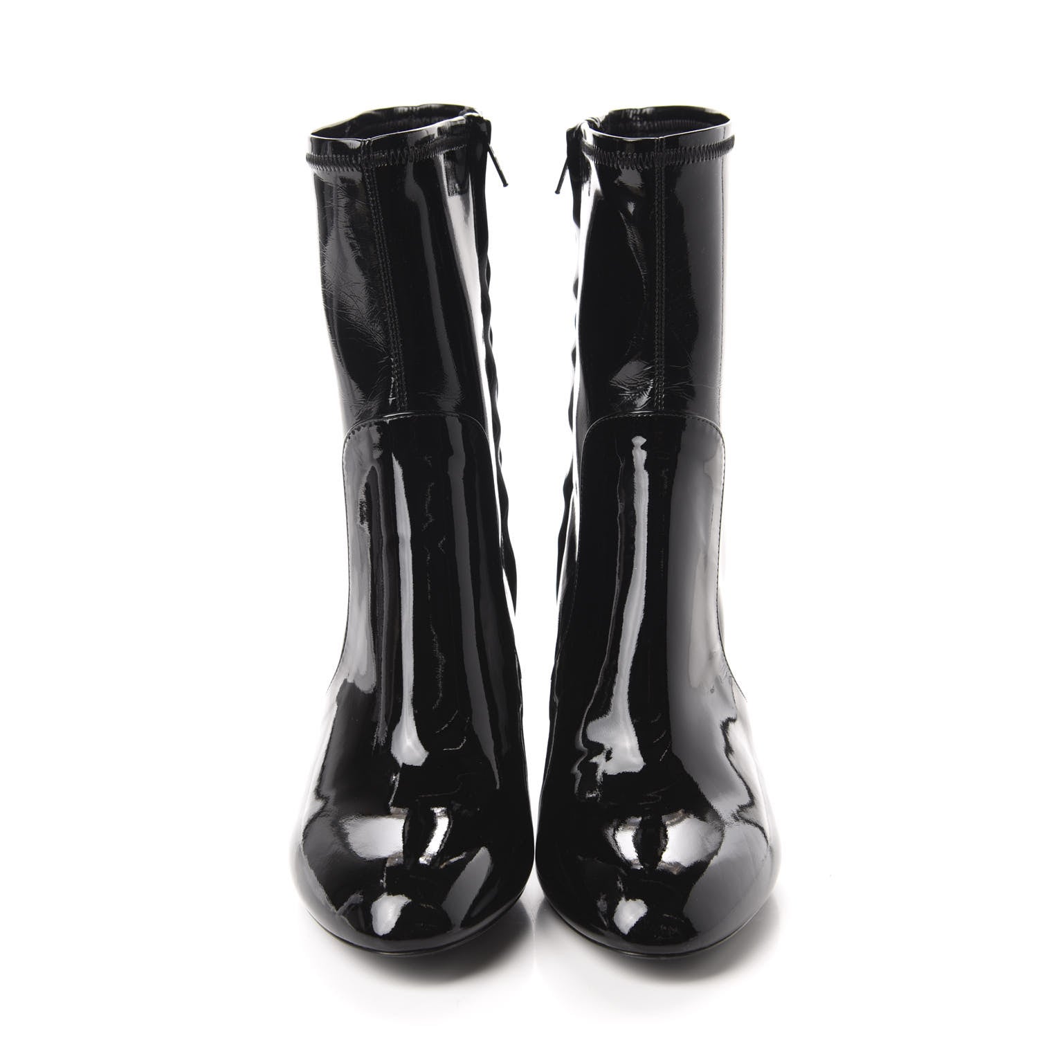 Louis Vuitton Patent Silhouette Ankle Boots 39 Black 2 of 9