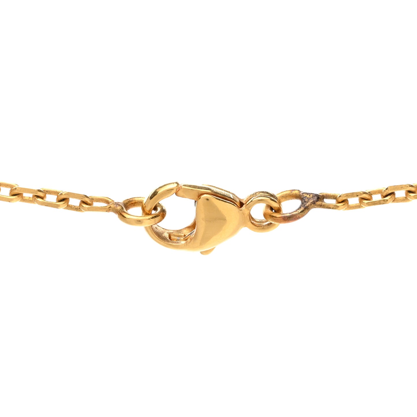 Lacquered Gold Pop H Pendant Necklace Rouge Vif
