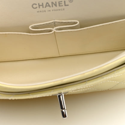 Chanel Patent Calfskin Quilted Rectangular Double Flap White 5 of 10