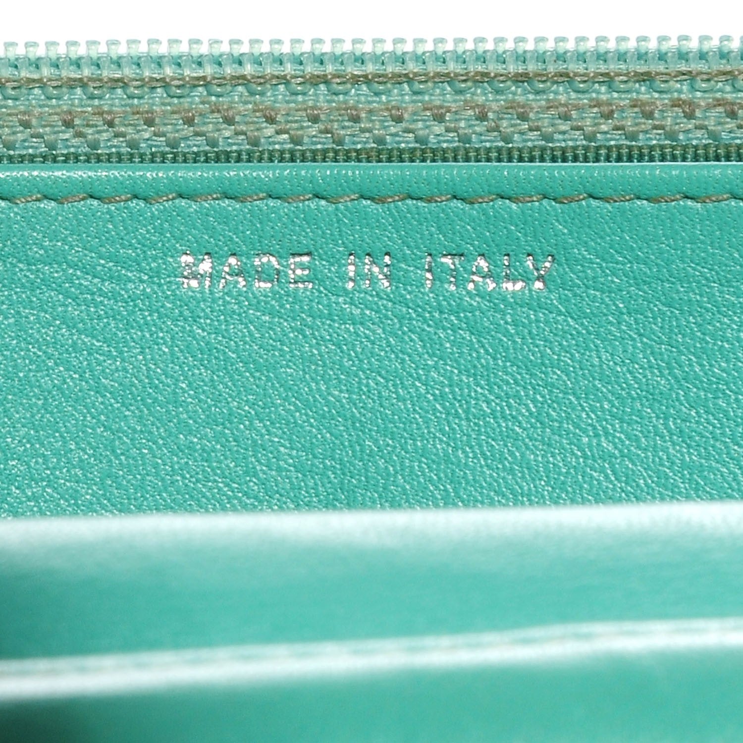 Chanel Patent Quilted Wallet On Chain WOC Green 6 of 8
