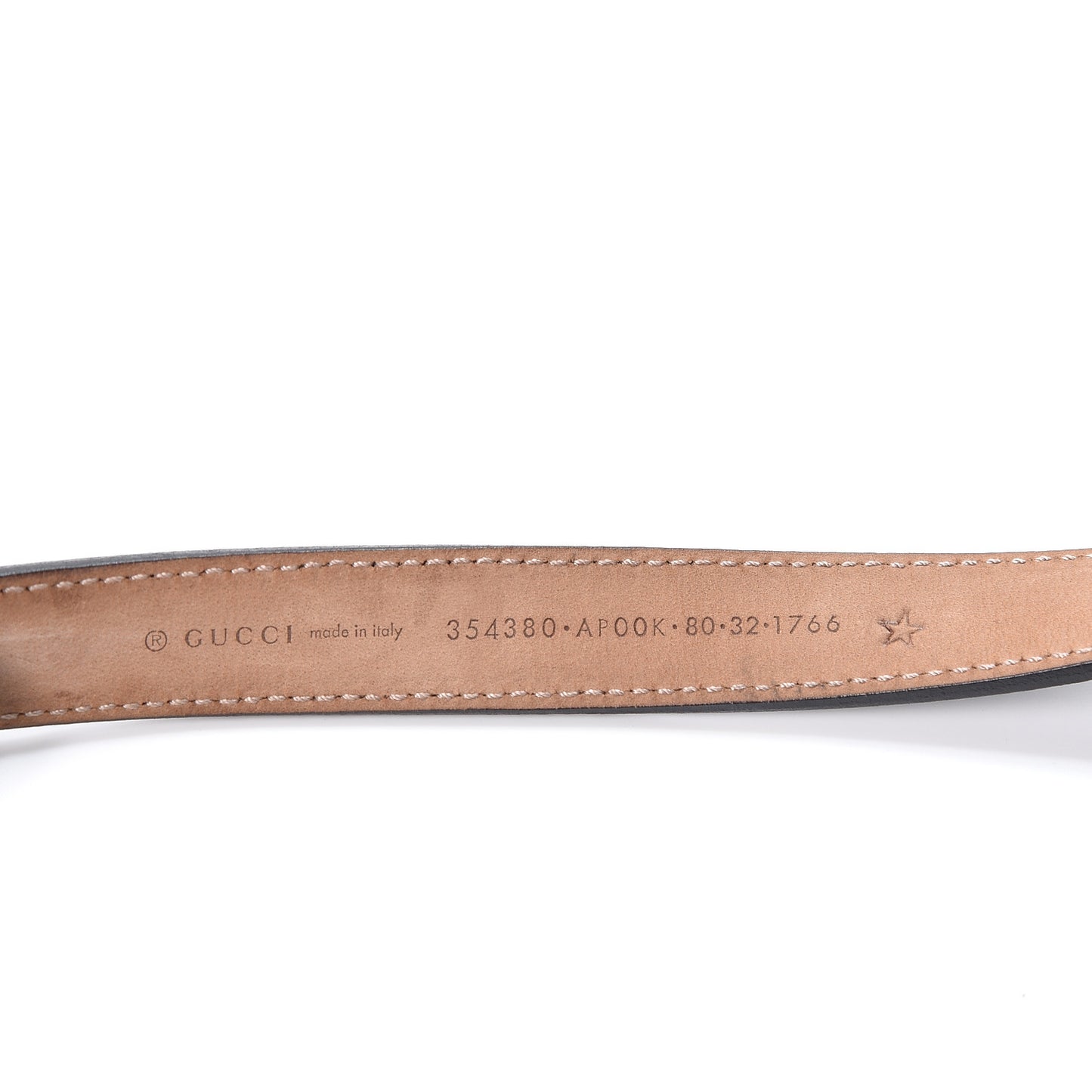 Calfskin Crystal Interlocking G Belt 80 32 Black