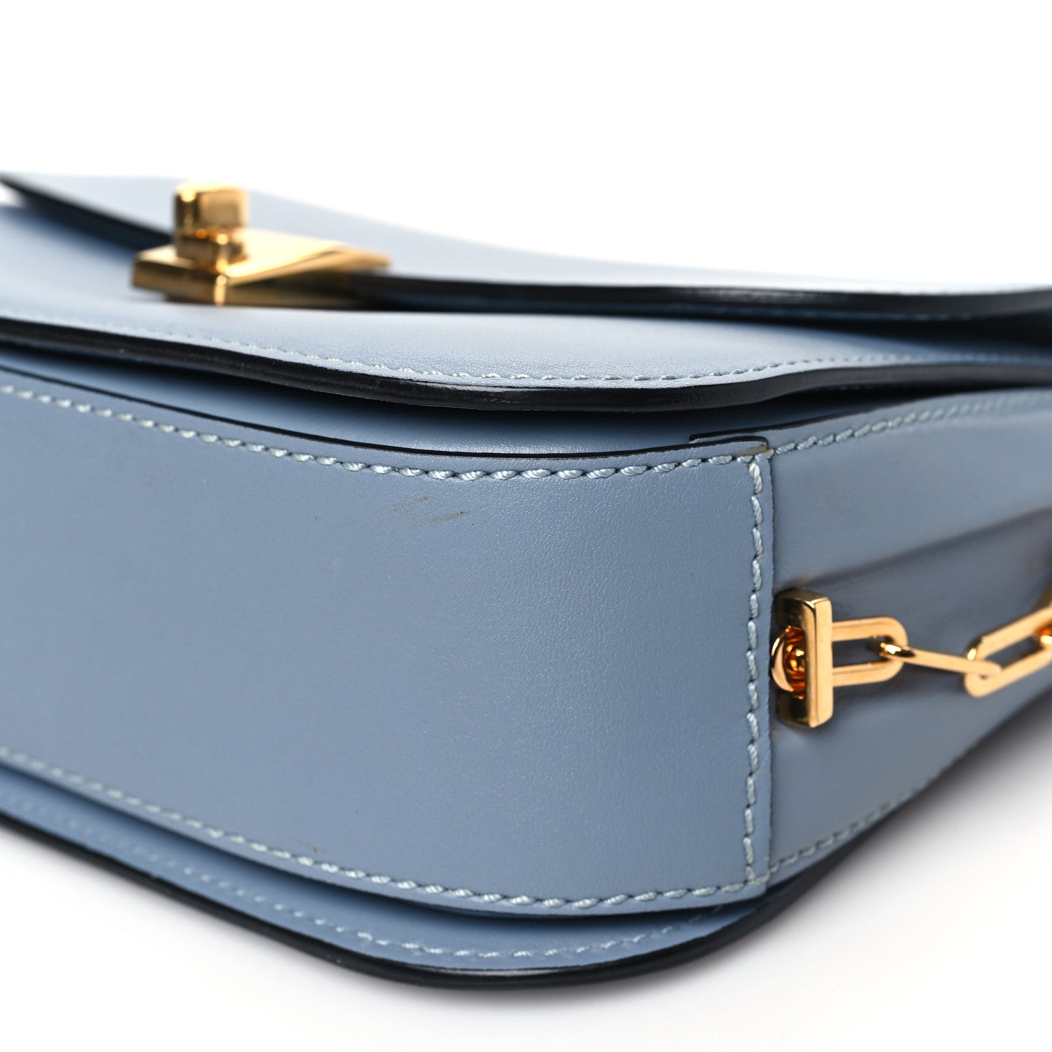 Valentino Garavani Vitello Chain Flap Bag Aqua 9 of 10
