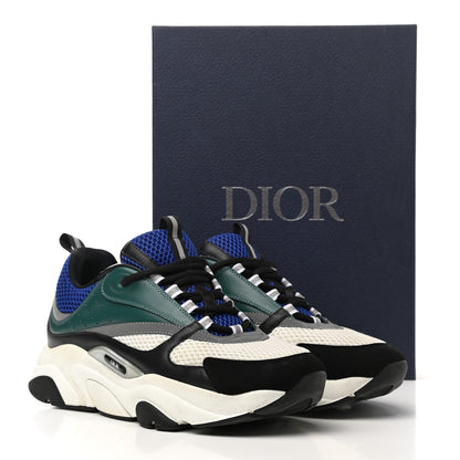 Christian Dior Technical Mesh Calfskin Mens B22 Sneakers 44 Dark Blue 9 of 10