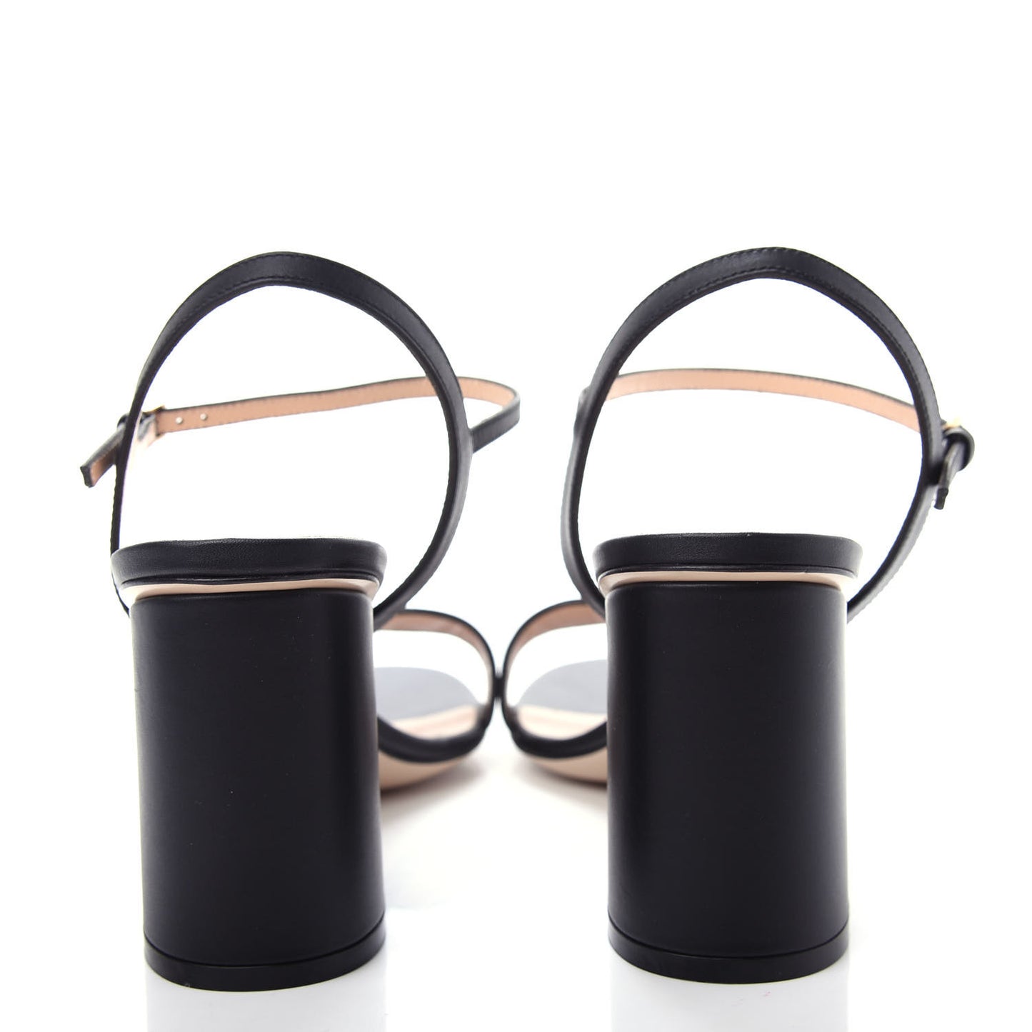 Lifford Calfskin GG Marmont Ankle Wrap 75mm Sandals 40.5 Black