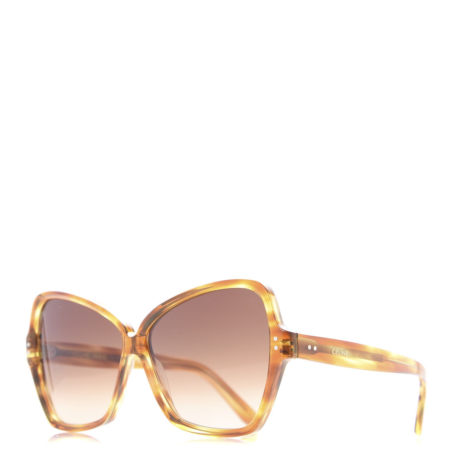 Celine Acetate Butterfly Sunglasses CL40064I Havana 1 of 7
