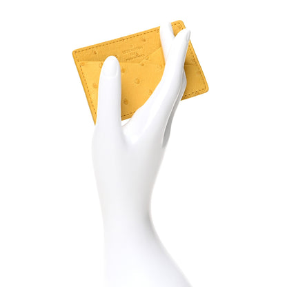 Louis Vuitton Ostrich Card Holder Yellow 2 of 6