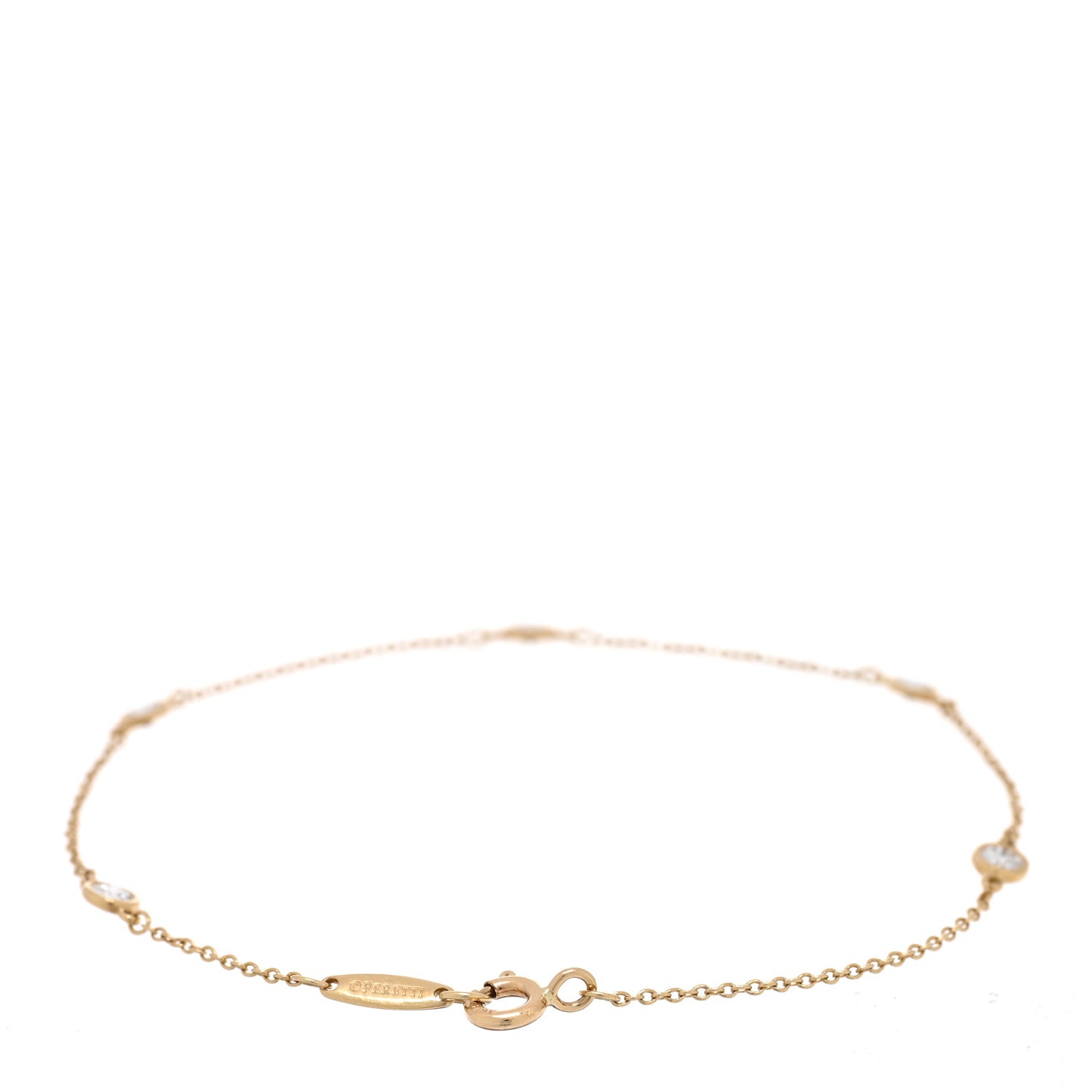 18K Yellow Gold Diamond .35ctw Elsa Peretti Diamonds by the Yard Station Bracelet