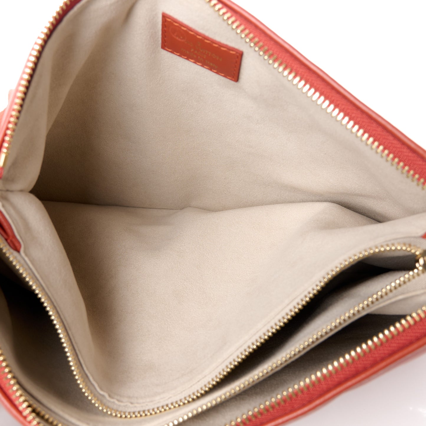 Lambskin Embossed Monogram Coussin PM Terracotta Brown