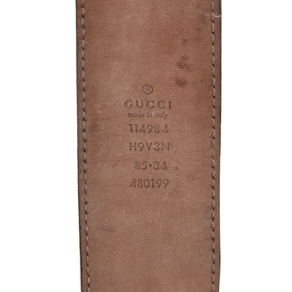 Gucci Canvas Web Interlocking G Belt 85 34 White 4 of 11