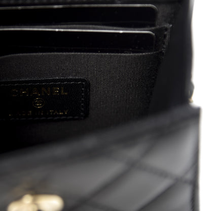 Chanel Lambskin Quilted Mini Trendy CC Chain Wallet Black 9 of 12