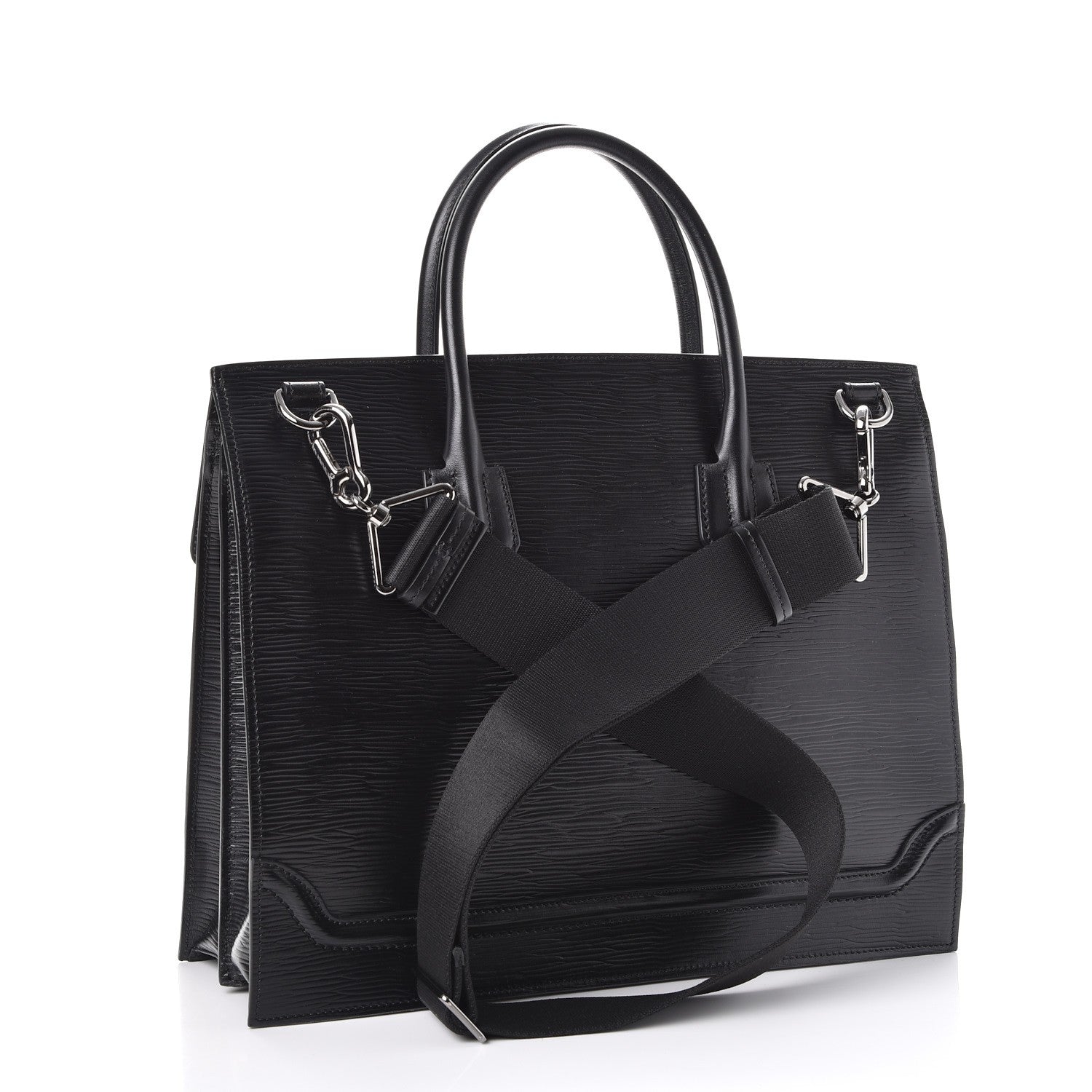 Versace Legno Calfskin Palazzo Top Handle Briefcase Black 4 of 7