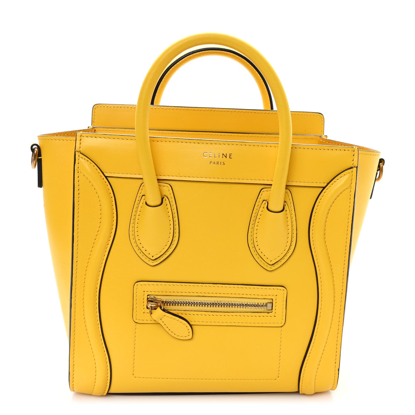 Smooth Calfskin Nano Luggage Yellow