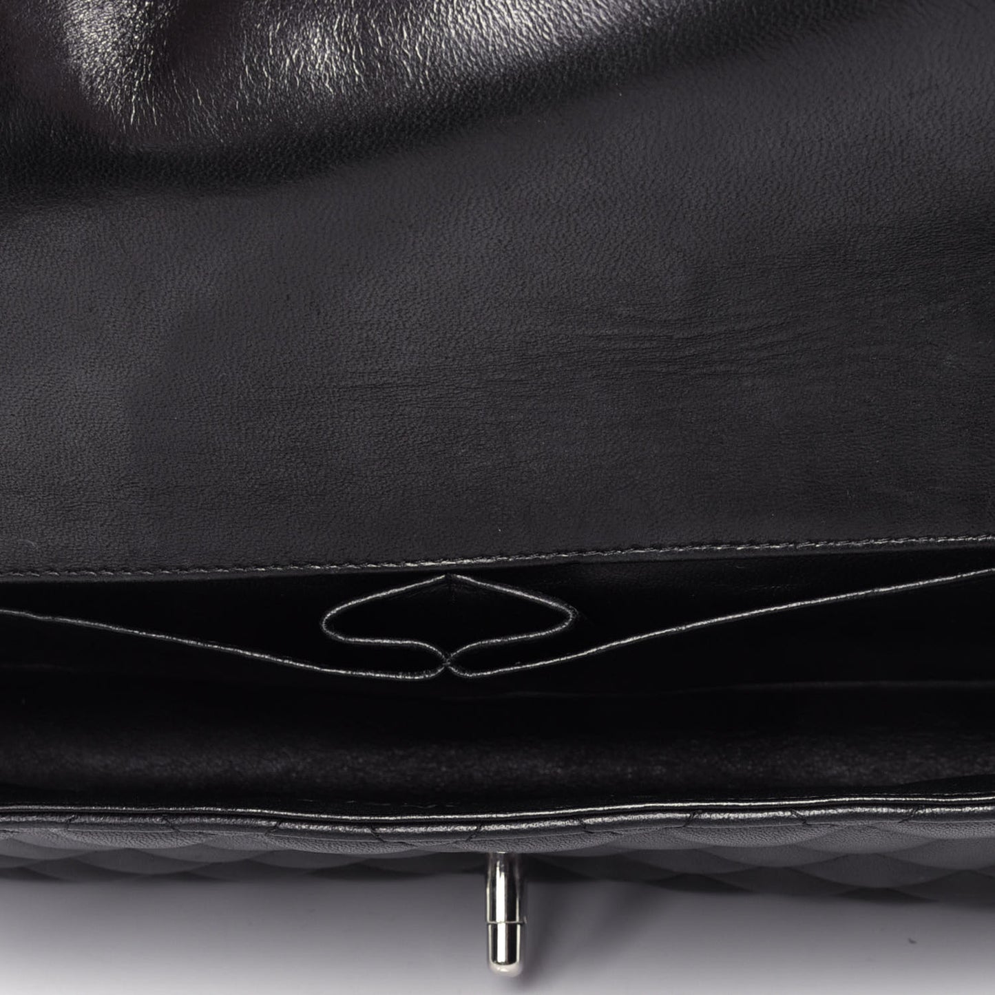 Lambskin Quilted East West Flap Black