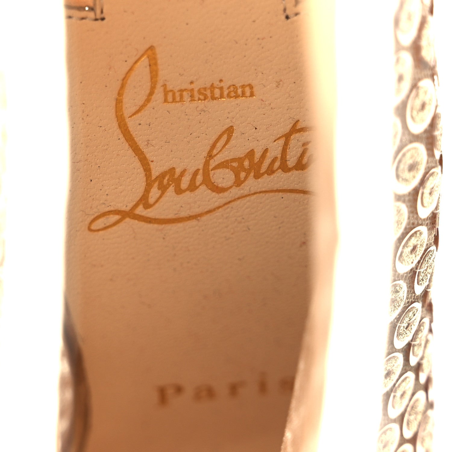 Christian Louboutin Glitter Diams Paillettes Gipsybootie 100 Ankle Boots 39 Nude 8 of 9