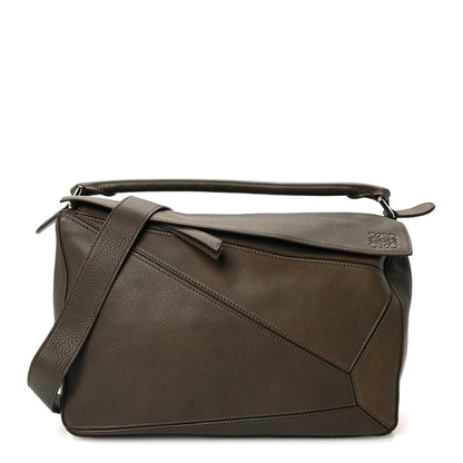 Loewe Calfskin Large Puzzle Bag Green 1 of 11