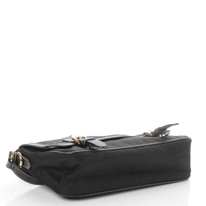 Prada Tessuto Nylon Saffiano Small Messenger Bag Black 4 of 8