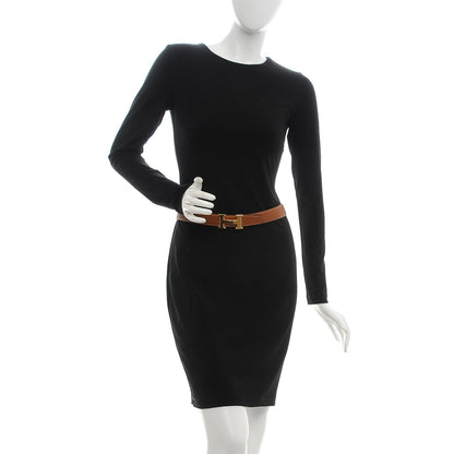 Hermes Box Togo 32mm H Belt 115 Black Gold 2 of 10