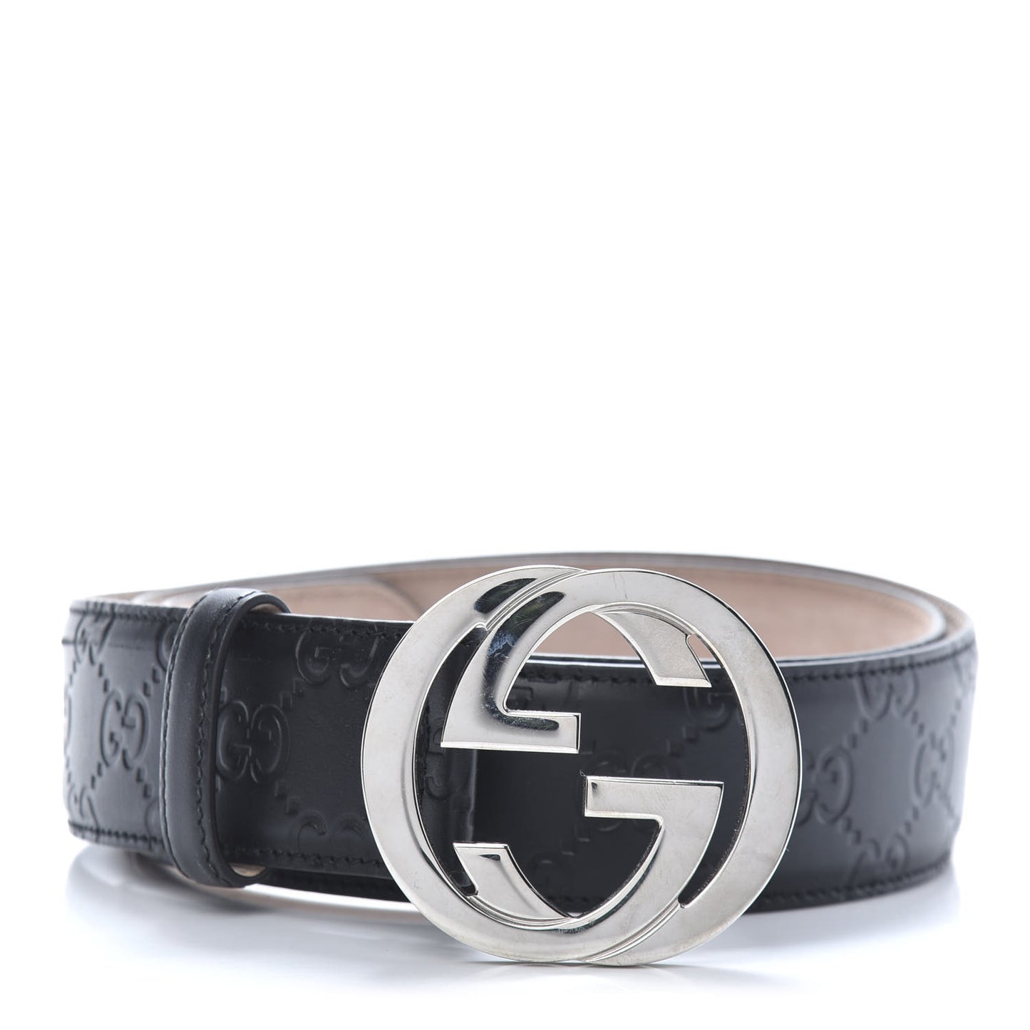 Guccissima Signature Interlocking G 40mm Belt 100 40 Black