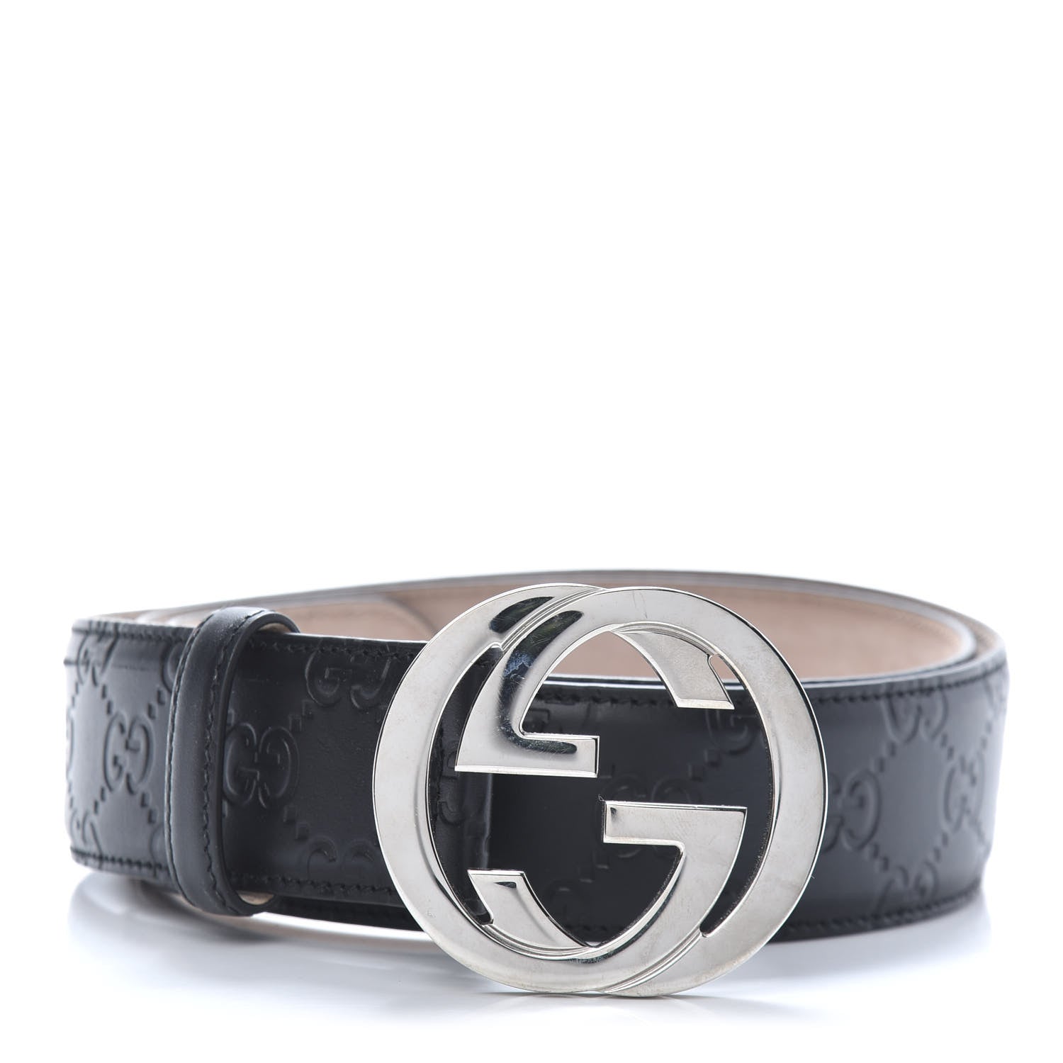 Gucci Guccissima Signature Interlocking G 40mm Belt 100 40 Black 1 of 5