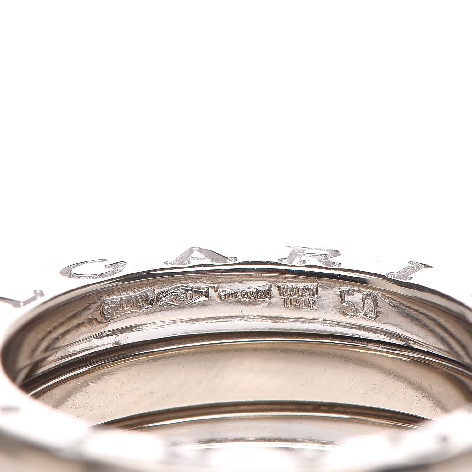 Bulgari 18K White Gold B.Zero1 Two-Band Ring 50 5.25 5 of 5