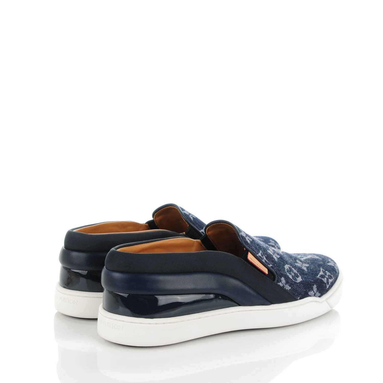 Louis Vuitton Denim Monogram Tempo Sneakers 37.5 Blue 5 of 9