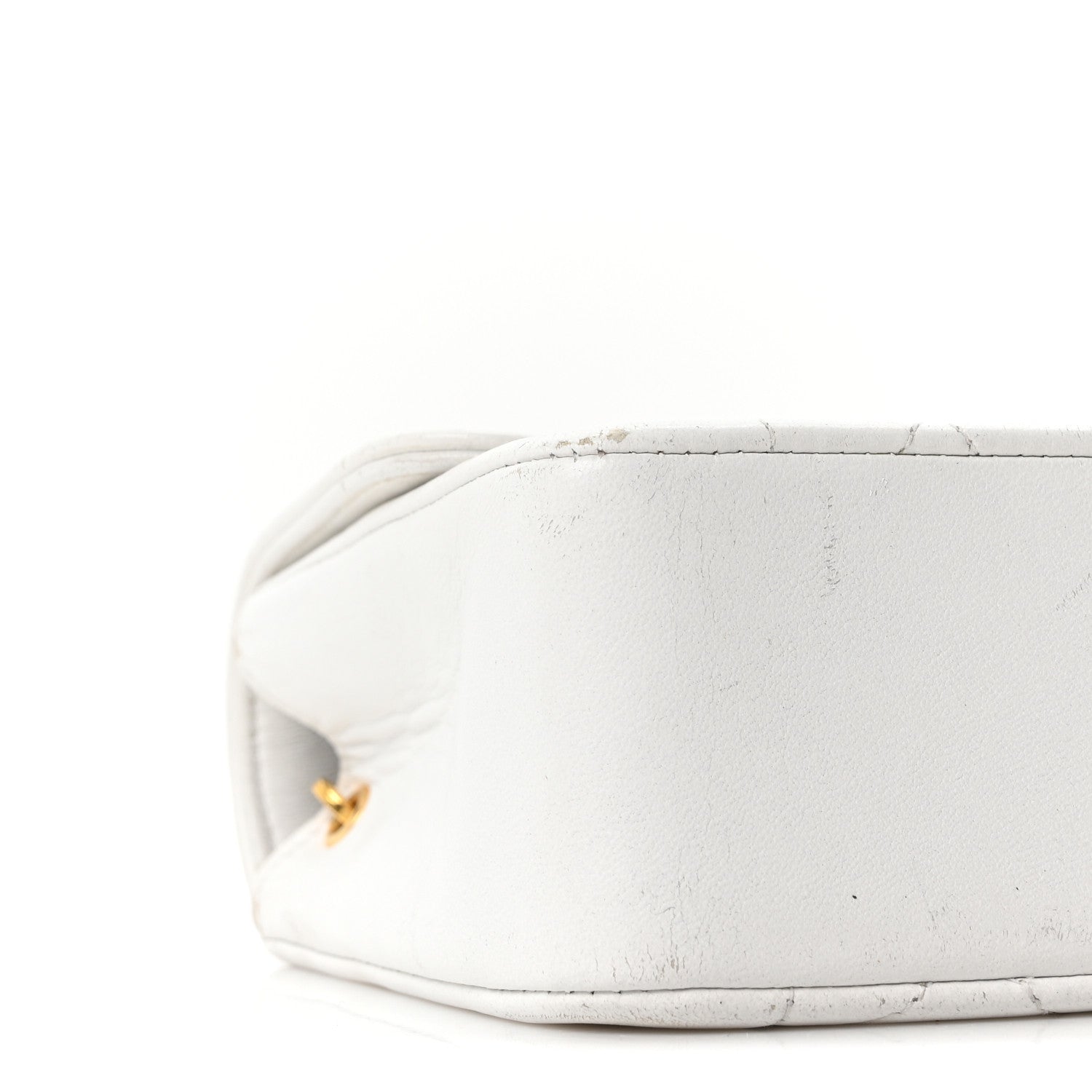 Chanel Lambskin Quilted Mini Flap Bag White 9 of 10