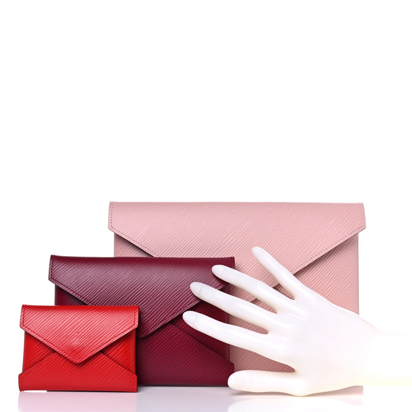 Epi Kirigami Pochette Set Rose Ballerine Fuchsia Coquelicot