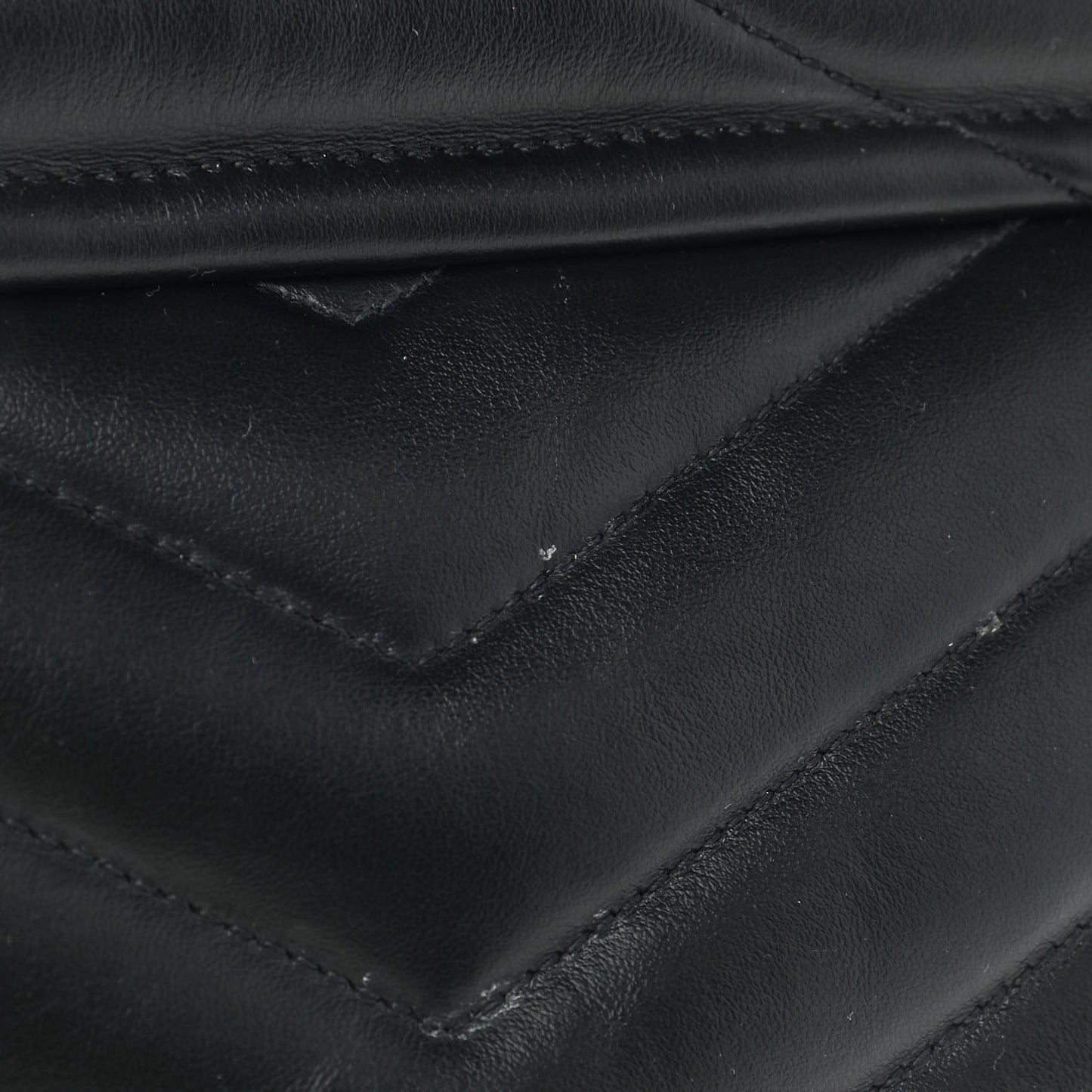Calfskin Y Quilted Monogram Medium Loulou Chain Satchel Black