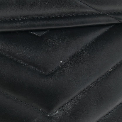 Saint Laurent Calfskin Y Quilted Monogram Medium Loulou Chain Satchel Black 12 of 13