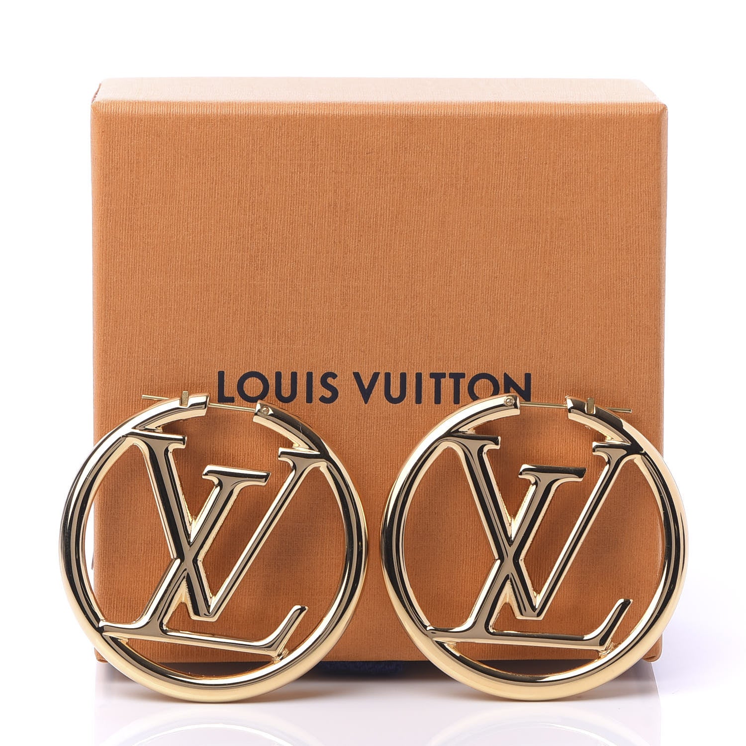 Louis Vuitton Metal Louise Hoop Earrings Gold 5 of 5