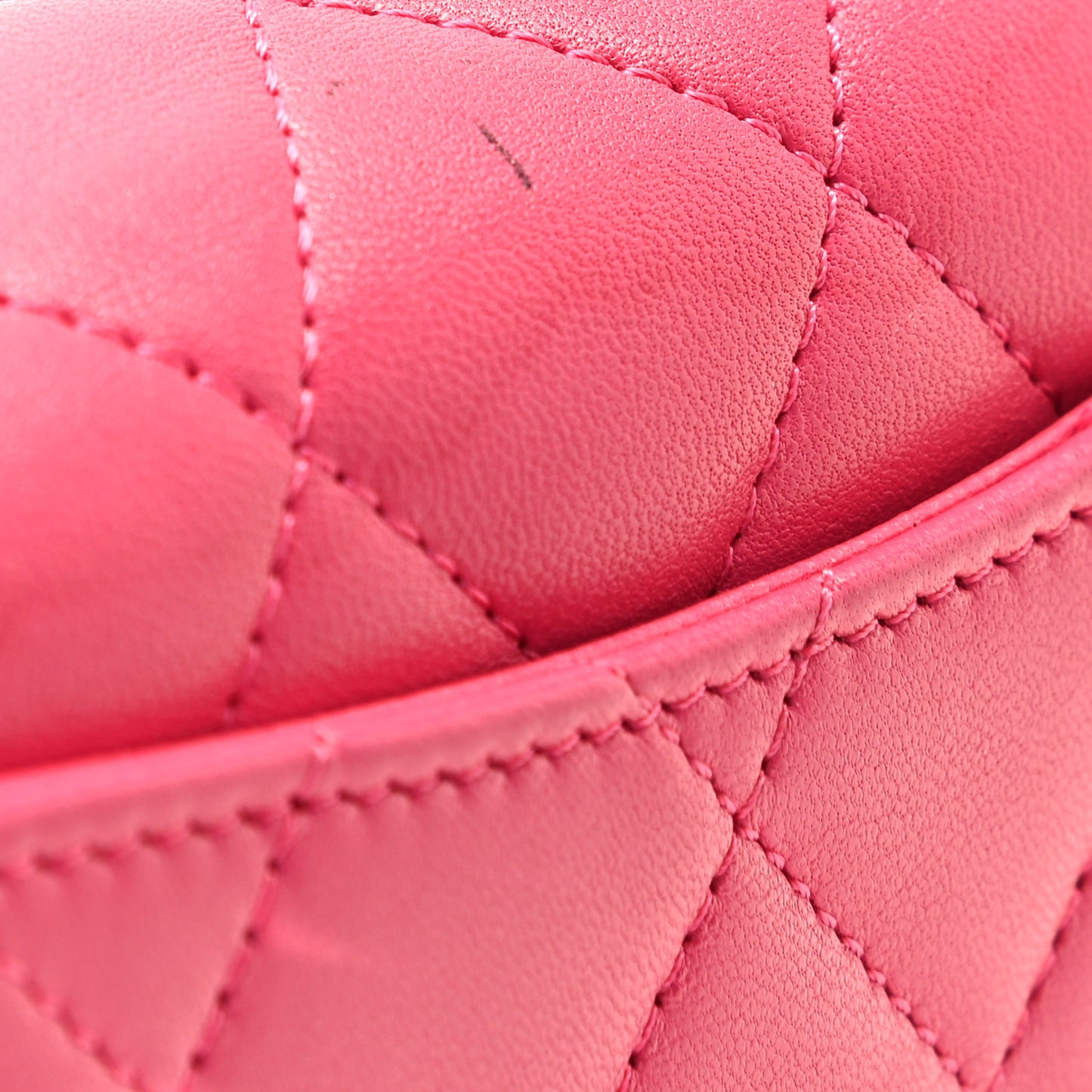 Lambskin Quilted Large Gusset Flap Wallet Fuchsia