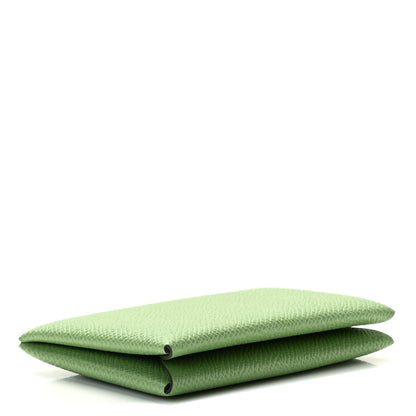 Hermes Epsom Calvi Card Case Vert Criquet 3 of 7