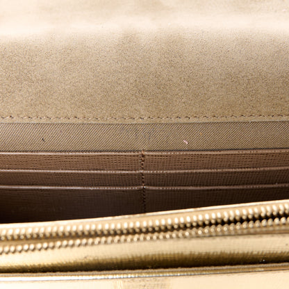 Fendi Vitello Mirror Elite Tube Wallet on Chain Gold 14 of 16