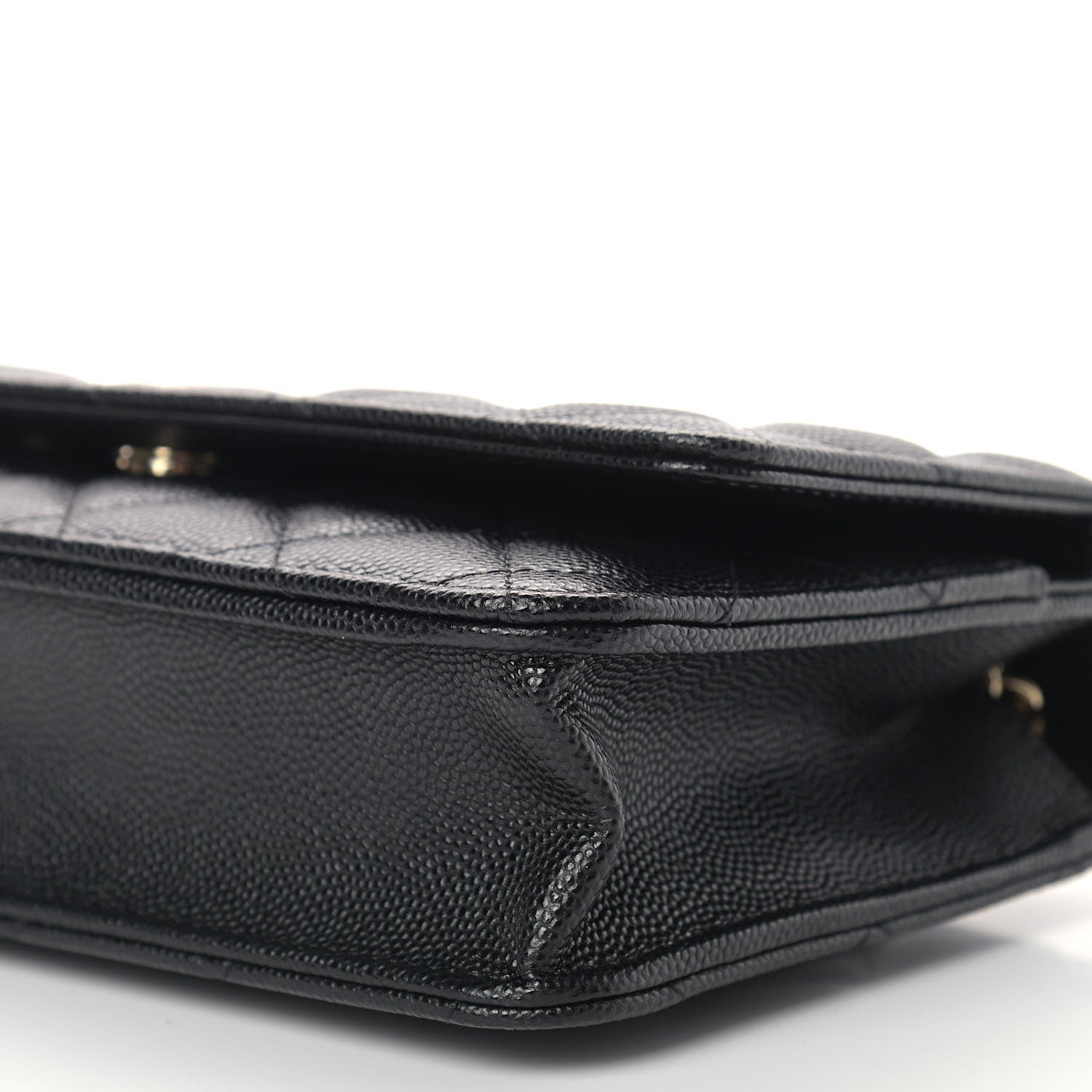Chanel Caviar Quilted Wallet With Charms On Chain WOC Black 10 of 10