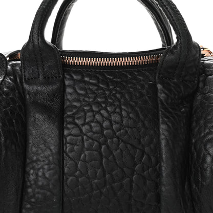 Alexander Wang Pebbled Lambskin Mini Rockie Black Rose Gold Hardware 7 of 9