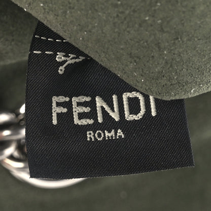 Fendi Technical Fabric FF Midi Chain Baguette Oliva 7 of 11