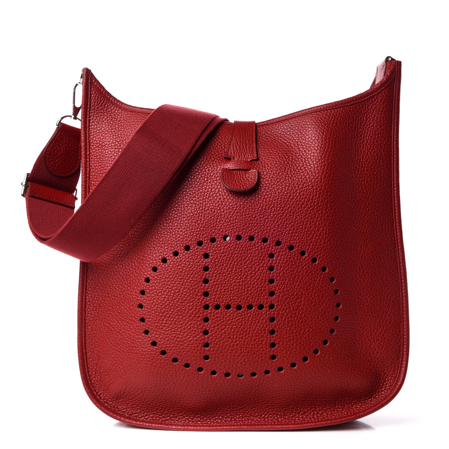 Hermes Taurillon Clemence Evelyne III GM Rouge Garance 1 of 9